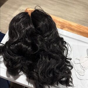 # 49 - Luxurious Black Wavy Hair Pony Extensions set of 2